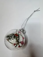 Esfera Chirimbolos 8cm Transparente Adornos Navidad Grande - Imagen 2