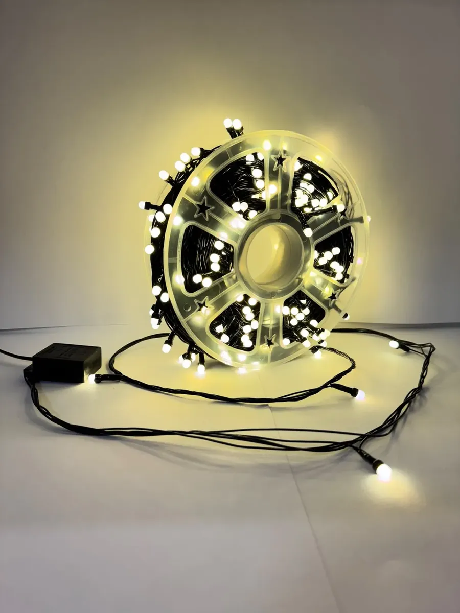 D_NQ_NP_2X_950038-MLU119121566887_102026-F Guirnalda Guia Luces De Navidad 240 Led 50 Metros A Enchufe Blanco Calido - Imagen 1