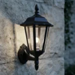 Farol Aplique Colonial Plástico De 4 Caras Negro Cerrado - Imagen 2
