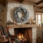 Corona Navideña Para Puerta Nevada Con Piñas Navidad 40cm - Imagen 5