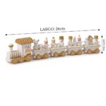 Tren Navideño De Madera Adorno Decorativo Navidad 26cm Blanco - Imagen 5