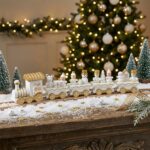 Tren Navideño De Madera Adorno Decorativo Navidad 26cm Blanco - Imagen 4