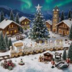 Tren Navideño De Madera Adorno Decorativo Navidad 26cm Blanco - Imagen 3