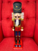 Cascanueces Grande Adorno Navideño Soldado De Madera Navidad Modelo 1 - Imagen 3