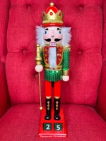Cascanueces Grande Adorno Navideño Soldado De Madera Navidad Modelo 3 - Imagen 2