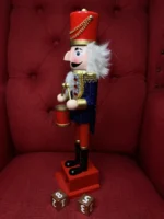 Cascanueces Grande Adorno Navideño Soldado De Madera Navidad Modelo 4 - Imagen 2