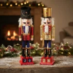 Pack De 2 Cascanueces Adorno Navideño En Madera 38cm Navidad Modelo 1 - Imagen 4