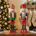 Pack De 2 Cascanueces Adorno Navideño En Madera 38cm Navidad Modelo 2 - Imagen 4